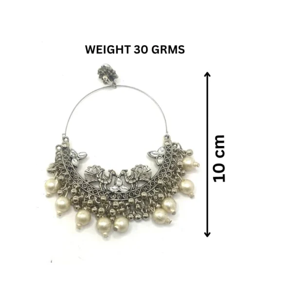 amoolya just like u Traditional German Oxidized and Drop Earrings for Women - Off White