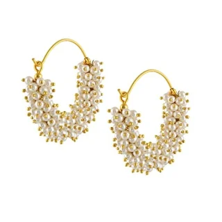 Cairo Traditional Pearl Jhumki Earrings for Women