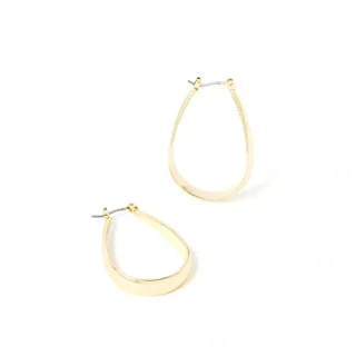 London Women GIA certified Gold Berry Blush Oval Long Hoop Earring I Gift for Women Girls