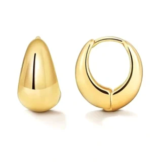 Stylish Trendy Chunky Golden Dainty Small Huggie Hoop Earrings - Latest Fancy Trendy Hoops