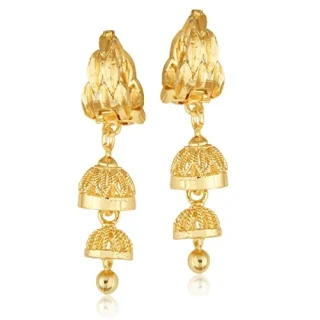 Vighnaharta Everyday wear alloy Gold Plated Bali - Bali jhumka