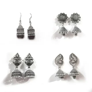 Aadvik4u Earrings for women Traditional jhumka small size - Earring Combo Pack of 4 for