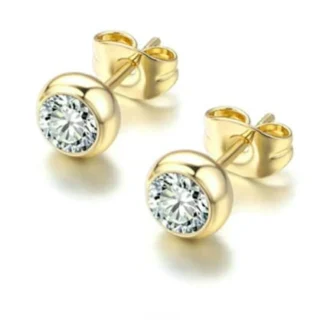 Daily Use - office goers, Perfect for baby girls, Light Weight Cubic Zircon Stud Earrings
