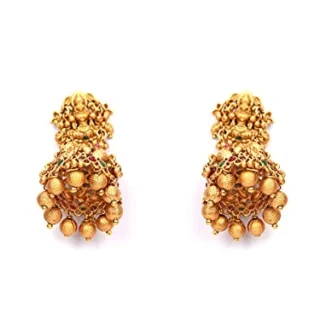 Gold-Plated Temple Jewellery - , Earrings for Women