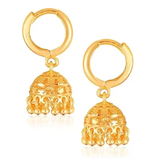 Hoop bali Jhumki Jhumka Earrings for Women Girls Traditional Temple 1 One Gram Gold Brass
