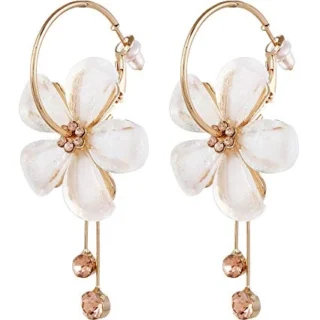 Jewellery Earings Gold Plated Floral Earrings for Girls