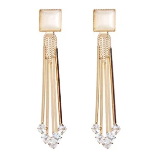Jewellery for women Crystal Earings Gold Plated Dangler Earrings for Girls