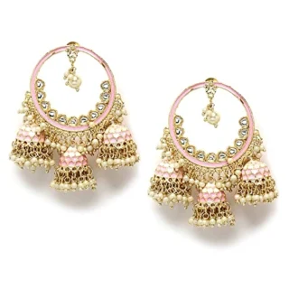 Latest Stylish Traditional Kundan Pearl Jhumki Earrings for Women