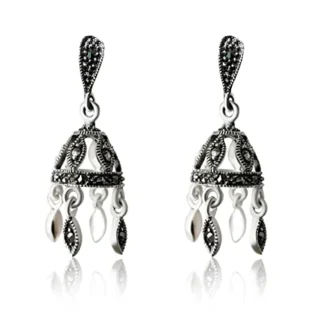 Oxidized Silver Classic Jhumki Earrings for Women Girls - With 925 Stamp Certificate of