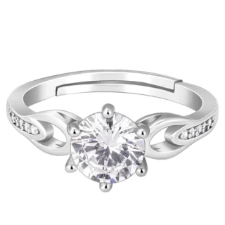 Silver Zircon Elegant Loop Earrings Ring Loops - Birthday Wedding Gifts for Women Girls