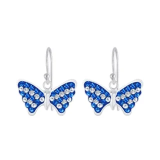 Sterling Silver Hypoallergenic Butterfly Dangle Earrings for Babies - Kids Girls