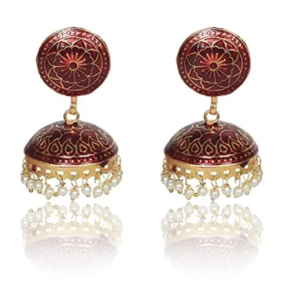Traditional Gold Plated Handmade JhumkiJhumka Earrings for Women Girls