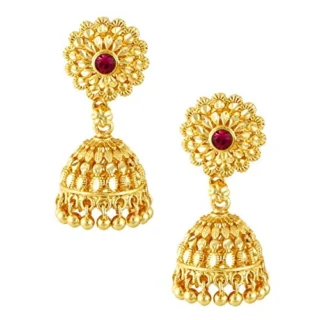 Traditional Temple Jewellery 18k One Gram Gold Ethnic Brass Stylish South Indian Screw