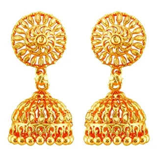Traditional Temple Jewellery 18k One Gram Gold Ethnic Brass Stylish South Indian Screw